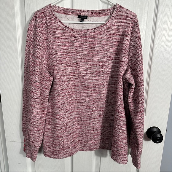 Talbots XL top, cotton blend, long sleeve, pink, spring, office, date night - Picture 1 of 8